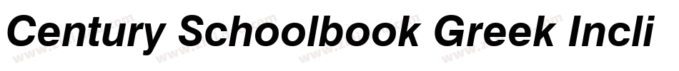 Century Schoolbook Greek Inclined BT字体转换